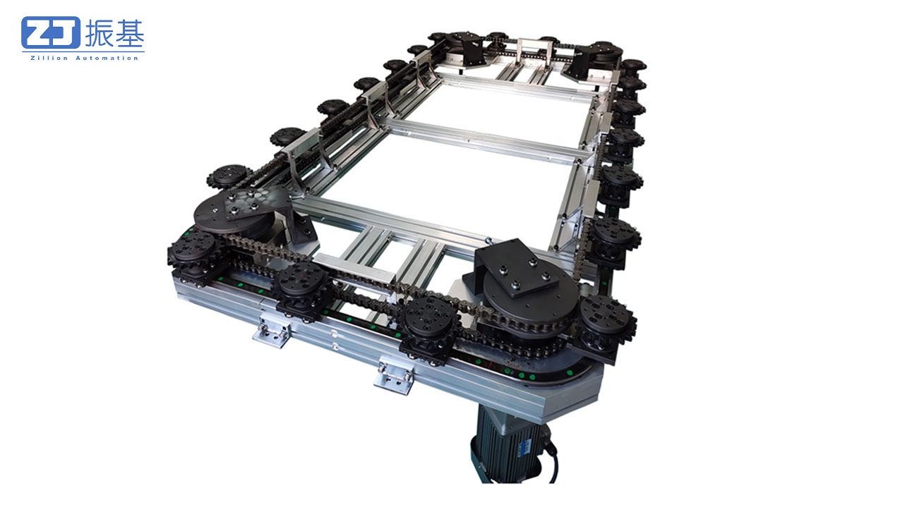 工位自转环形导轨输送线