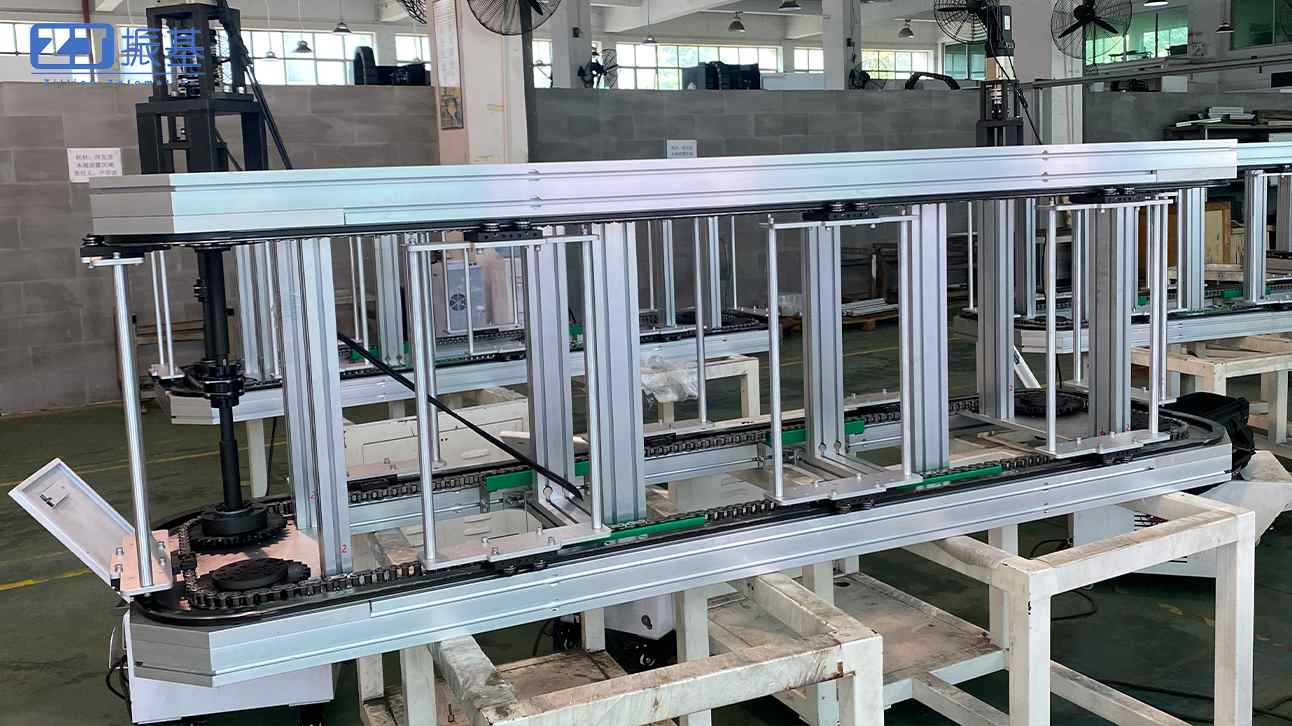 矩形双底板上下双轨环形导轨输送线