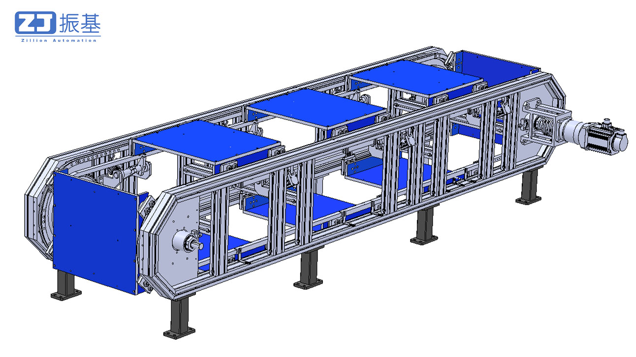 立式双底板双轨环形导轨输送线