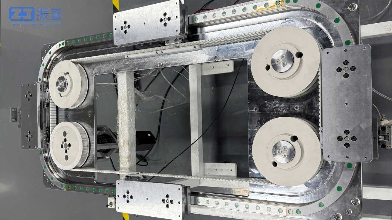 水平矩形同步带环形导轨系统