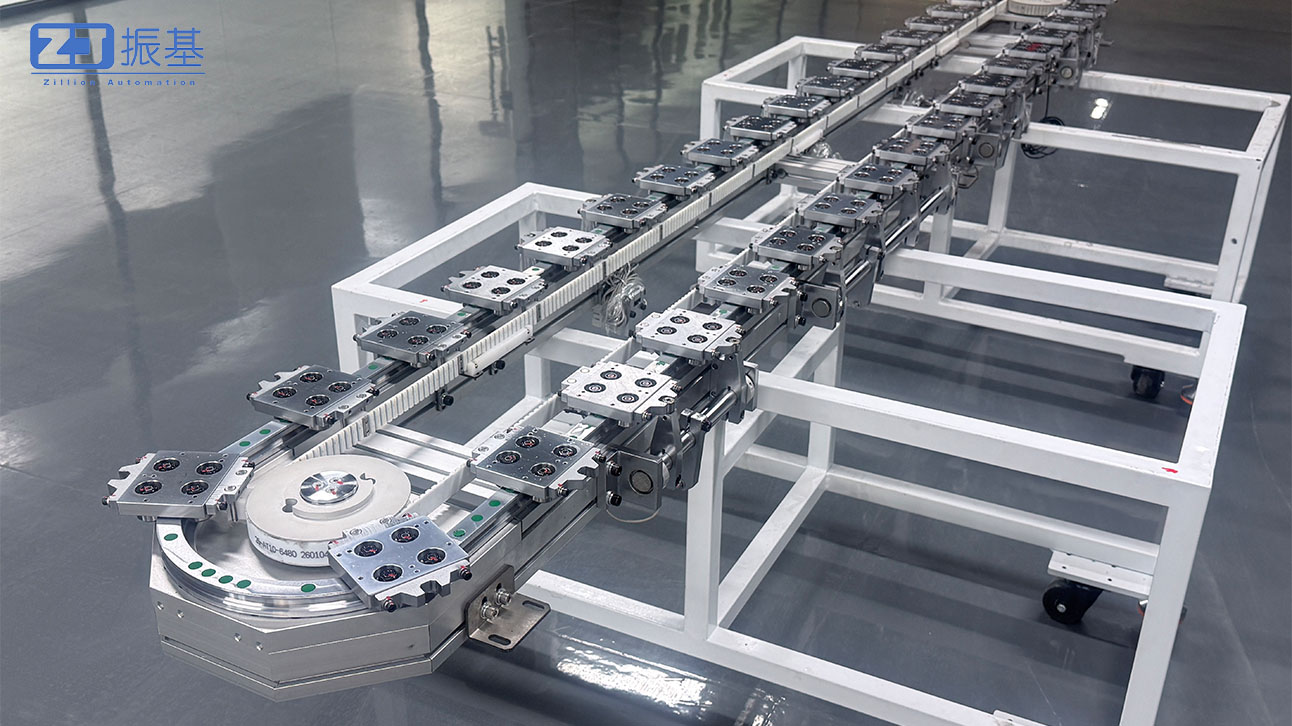 同步带椭圆型材环形轨道输送机