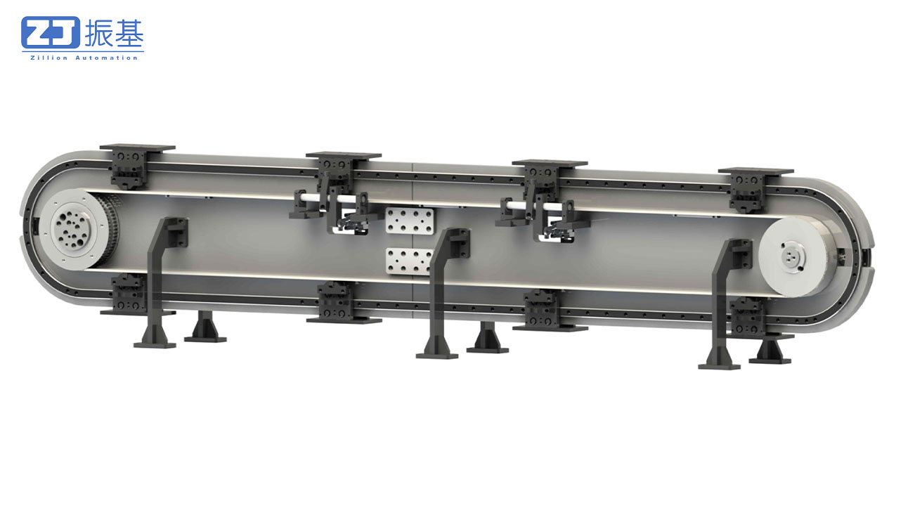 立式双轨同步带环形导轨输送线
