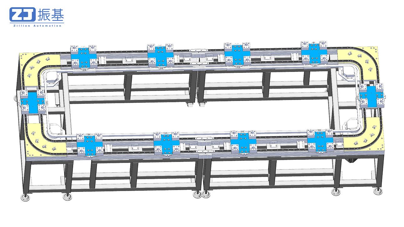 矩形内外双轨环形导轨循环线