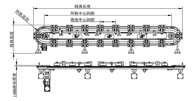 立式同步带环形轨道输送机工厂