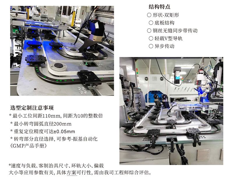 异步双轨环形导轨输送线