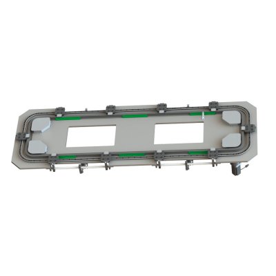 25 Series rectangular base plate structure chain driven circular guideway conveyor