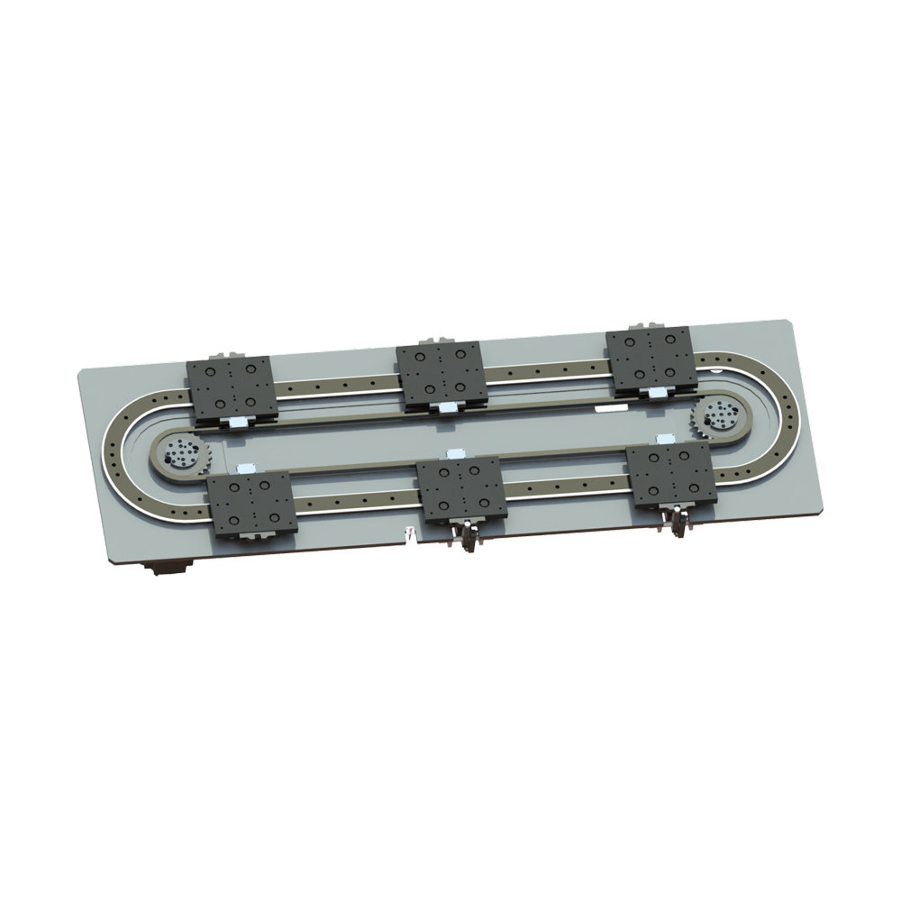 76 Series oval base structure heavy chain circular guideway conveyor